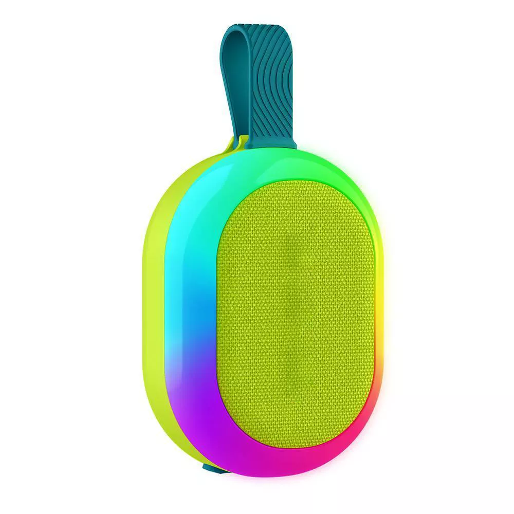 Ultra-Compact Portable Bluetooth Speaker With RGB Lights And Multi-Unit Sync