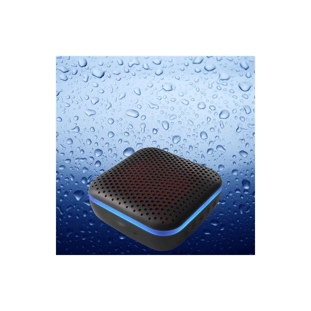 Compact IPX7 Waterproof Bluetooth Speaker With Beat-Synced LED Lighting