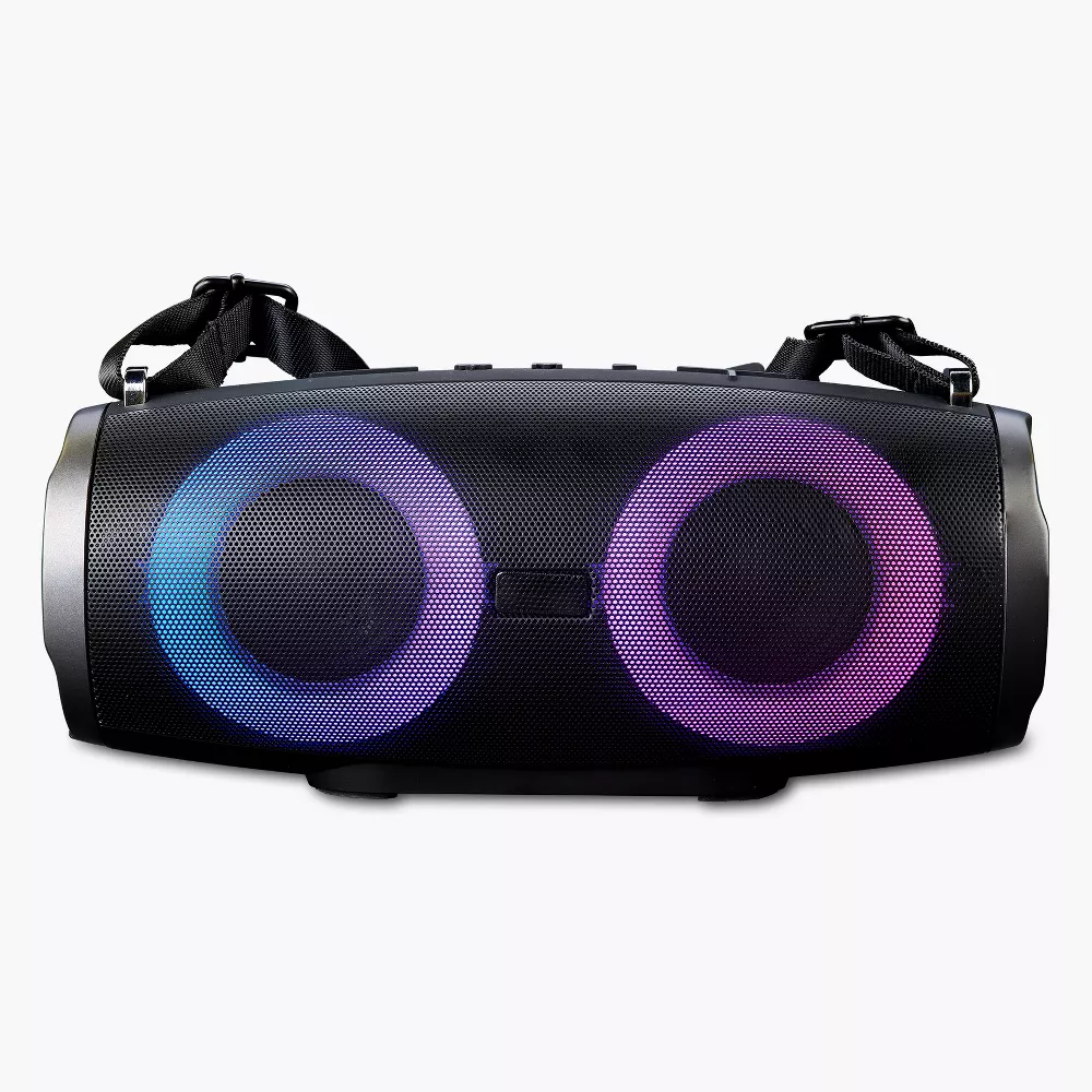 Portable Bluetooth Boombox With Party Light Effects And Multi-Input Playback